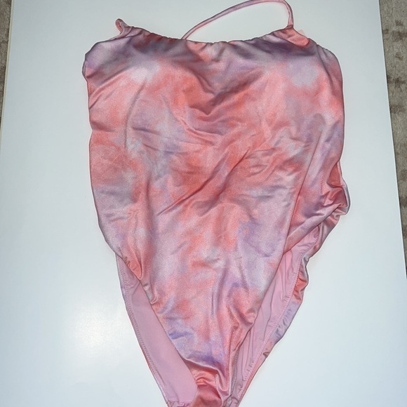 VS Swim Essential Scoop One-Piece Swimsuit tie dye pink size XL - Picture 4 of 8